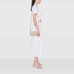 Pre Owned Louis Vuitton White Damier Azur Eva