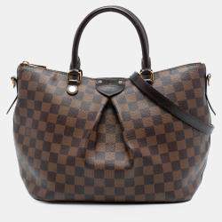 Pre Owned Louis Vuitton Brown Damier Ebene Siena MM