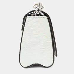 مملوكة مسبقًا Louis Vuitton 2020 White Iridescent Karung Leather Twist Mini with Crystal Buckle