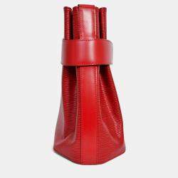 Pre Owned Louis Vuitton 1996 Red Epi Leather 'Sac d'Epaule' Shoulder Bag