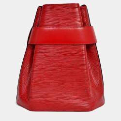 Pre Owned Louis Vuitton 1996 Red Epi Leather 'Sac d'Epaule' Shoulder Bag