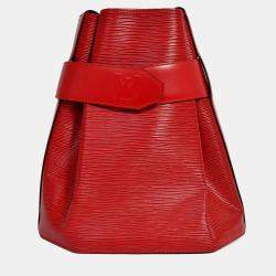 Pre Owned Louis Vuitton 1996 Red Epi Leather 'Sac d'Epaule' Shoulder Bag