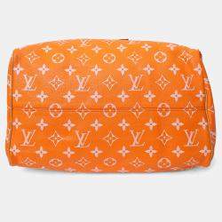 Pre Owned حقيبة لوي فيتون سبيدي 40 باندوليير جلدية برتقالية مونوغرام VIA