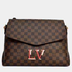 مملوكة مسبقًا Louis Vuitton Brown Beaubourg MM Logo Crossbody Bag