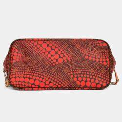مملوكة مسبقًا Louis Vuitton x Yayoi Kusama 2012 Monogram Red Wave Neverfull MM Tote