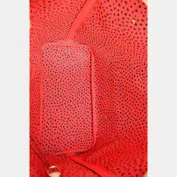 مملوكة مسبقًا Louis Vuitton x Yayoi Kusama 2012 Monogram Red Wave Neverfull MM Tote