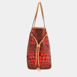 مملوكة مسبقًا Louis Vuitton x Yayoi Kusama 2012 Monogram Red Wave Neverfull MM Tote