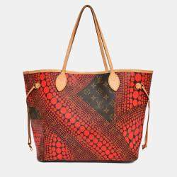 مملوكة مسبقًا Louis Vuitton x Yayoi Kusama 2012 Monogram Red Wave Neverfull MM Tote