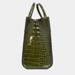مملوكة مسبقًا Louis Vuitton Green Alligator Mississippiensis City Steamer MM Top Handle with Strap