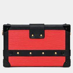 مملوكة مسبقًا Louis Vuitton Red Epi Leather 'Petit Malle' with Strap