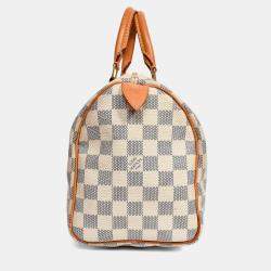 Pre Owned Louis Vuitton 2014 Damier Azur Speedy 25 Top Handle