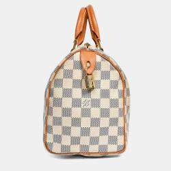 Pre Owned Louis Vuitton 2014 Damier Azur Speedy 25 Top Handle
