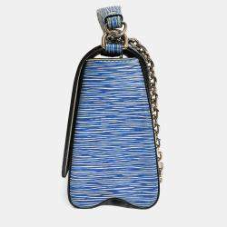 Pre Owned حقيبة لويس فيتون كتف MM جلد إبي جلد دنيم أزرق 2015