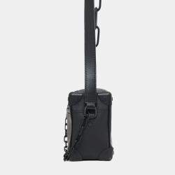 Pre Owned Louis Vuitton 2019 Black Taiga Rainbow Mini Soft Trunk Crossbody