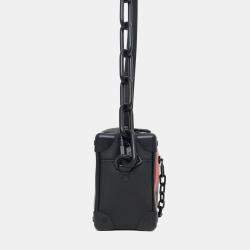 Pre Owned Louis Vuitton 2019 Black Taiga Rainbow Mini Soft Trunk Crossbody