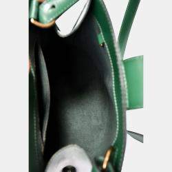 Pre Owned Louis Vuitton 1995 Green Epi Leather 'Cluny' Shoulder Bag