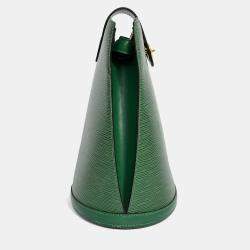 Pre Owned Louis Vuitton 1995 Green Epi Leather 'Cluny' Shoulder Bag