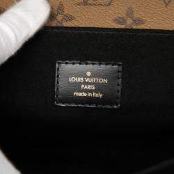 Pre Owned Louis Vuitton Brown Monogram Reverse Pochette Metis