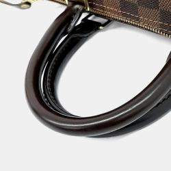 Pre Owned Louis Vuitton Brown Leather and PVC Damier Speedy 25
