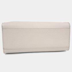 Pre Owned Louis Vuitton Cream Leather Lock & Go