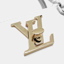 Pre Owned Louis Vuitton Cream Leather Lock & Go