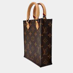 Pre Owned Louis Vuitton Brown PVC Monogram Petit Sac Pla