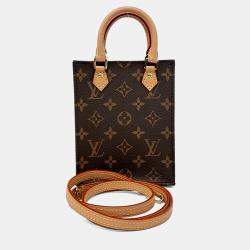 Pre Owned Louis Vuitton Brown PVC Monogram Petit Sac Pla