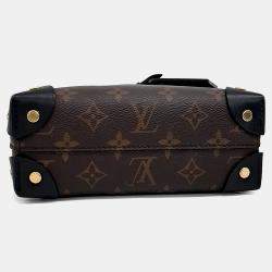 Pre Owned Louis Vuitton Brown PVC Monogram Petite Malle Souffle