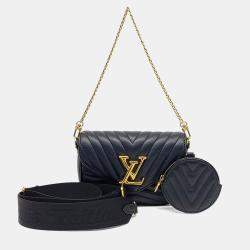 Pre Owned Louis Vuitton Black Leather New Wave Multi Pochette