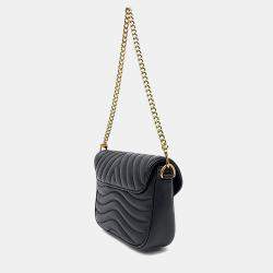 Pre Owned Louis Vuitton Black Leather New Wave Multi Pochette