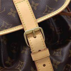 Pre Owned Louis Vuitton Brown Leather Sackbospo Backpack