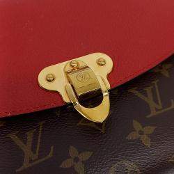 Pre Owned حقيبة لويس فيتون سانت بلاسيد بني أحمر بولي فينيل كلوريد