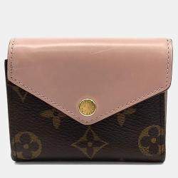 مملوكة مسبقًا Louis Vuitton Brown Coated Canvas and Leather Zoe Wallet