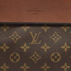 Pre Owned حقيبة كلتش لوي فيتون توييليريس قماش مونوغرامي كراميل وجلد