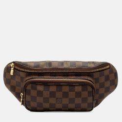 Pre Owned Louis Vuitton Brown Damier Ebene Melville Belt Bum Bag