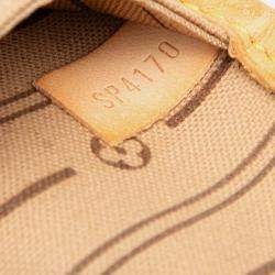 Pre Owned Louis Vuitton Brown Monogram Neverfull MM