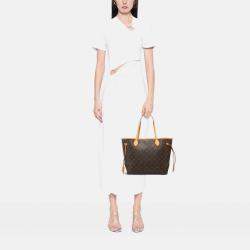 Pre Owned Louis Vuitton Brown Monogram Neverfull MM