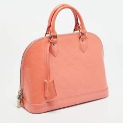 Pre Owned حقيبة لووي فيتون ألما ب م جلد إيبي معدني خوخي