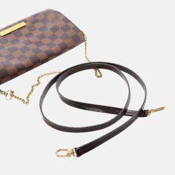 مملوكة مسبقًا Louis Vuitton Brown Damier Ebene Favorite PM