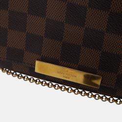 مملوكة مسبقًا Louis Vuitton Brown Damier Ebene Favorite PM
