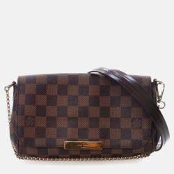 مملوكة مسبقًا Louis Vuitton Brown Damier Ebene Favorite PM