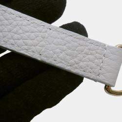 Pre Owned Louis Vuitton Handbag Taurillon Leather Capucines Bb Shoulder Bag White