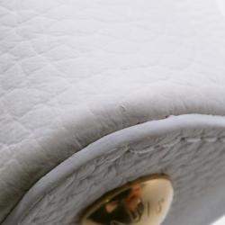 Pre Owned Louis Vuitton Handbag Taurillon Leather Capucines Bb Shoulder Bag White