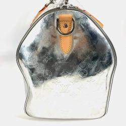 Pre Owned حقيبة يد لوي فيتون كيبال بانديولير مرآة مونوجرام 50 فضية بوسطن جلدية للسفر M45886