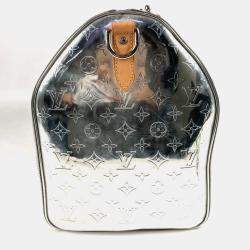 Pre Owned حقيبة يد لوي فيتون كيبال بانديولير مرآة مونوجرام 50 فضية بوسطن جلدية للسفر M45886