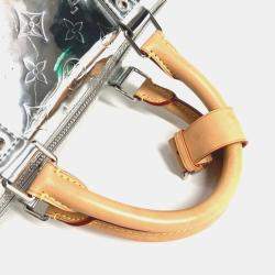 Pre Owned حقيبة يد لوي فيتون كيبال بانديولير مرآة مونوجرام 50 فضية بوسطن جلدية للسفر M45886