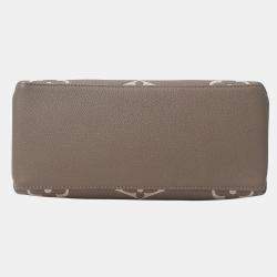 Pre Owned حقيبة لويس فويتون مونوجرام إمبغرينت ثنائية اللون بيتيت باليه ب م تورتوريل كريم بيج