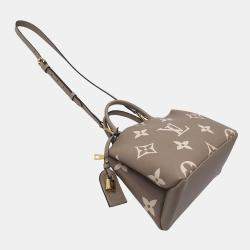 Pre Owned حقيبة لويس فويتون مونوجرام إمبغرينت ثنائية اللون بيتيت باليه ب م تورتوريل كريم بيج