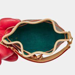 Pre Owned Louis Vuitton X Sun Yitian Nicolas Ghesquiere Animogram Nano Noe Handbag Brown/Pink Leather