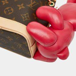 Pre Owned Louis Vuitton X Sun Yitian Nicolas Ghesquiere Animogram Nano Noe Handbag Brown/Pink Leather